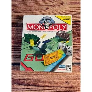 1997 Monopoly Hasbro Big Box PC Computer Game Windows, Mac CD-ROM Sealed! READ